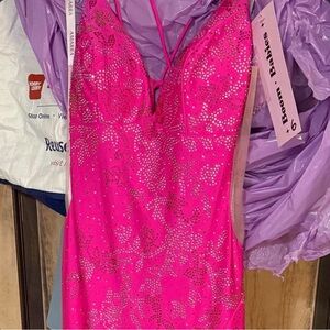 Hot Pink Amarra Prom Dress